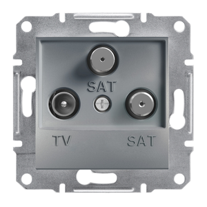 Розетка TV-SAT-SAT оконечная (1 dB) сталь ASFORA Schneider Electric